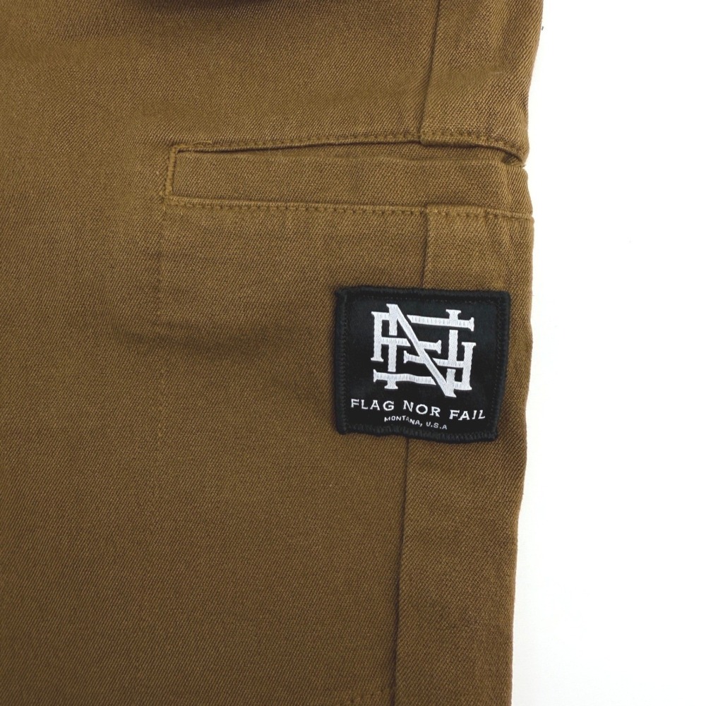 Flag Nor Fail Goat Jogger Pants Mens L Brown Canvas Cargo Utility Streetwear NEW - Picture 10 of 16